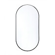 NATUREL - Naturel B-Way 40x80 cm miroir suspendu ovale sans tain, cadre en aluminium, noir (ZBWOV8040C) - vignette