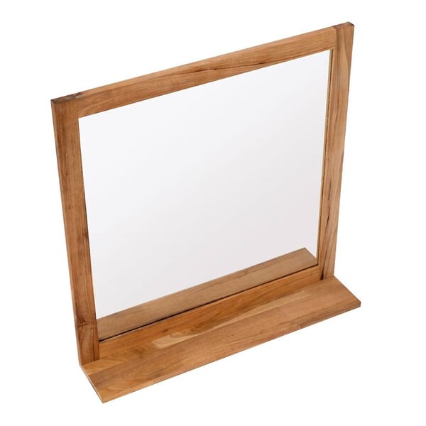 SWISS AQUA TECHNOLOGIES - Miroir avec étagère, 60x61,5 cm décor noyer, Naturel Home (HOMEZRC) - large
