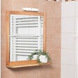 SWISS AQUA TECHNOLOGIES - Miroir avec étagère, 60x61,5 cm décor noyer, Naturel Home (HOMEZRC) - vignette