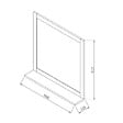 SWISS AQUA TECHNOLOGIES - Miroir avec étagère, 60x61,5 cm décor noyer, Naturel Home (HOMEZRC) - vignette