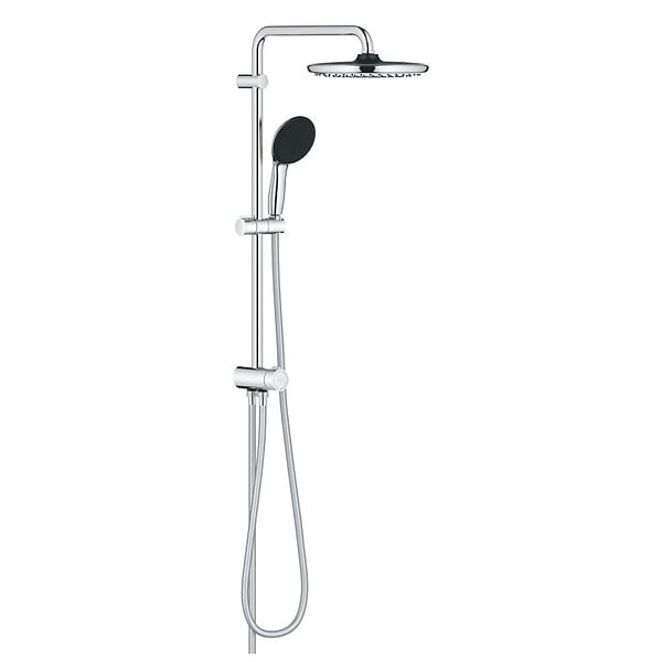 GROHE - Grohe Vitalio Start System 250  Colonne de douche avec inverseur manuel + Douche de tête 2 jets + Douchette 2 jets, chrome (G26680001) - large