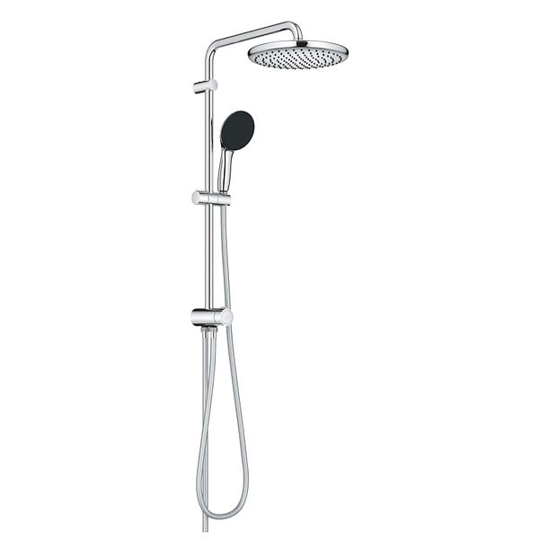 GROHE - Grohe Vitalio Start System 250  Colonne de douche avec inverseur manuel + Douche de tête 2 jets + Douchette 2 jets, chrome (G26680001) - large