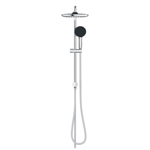 GROHE - Grohe Vitalio Start System 250  Colonne de douche avec inverseur manuel + Douche de tête 2 jets + Douchette 2 jets, chrome (G26680001) - large
