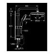 GROHE - Grohe Vitalio Start System 250  Colonne de douche avec inverseur manuel + Douche de tête 2 jets + Douchette 2 jets, chrome (G26680001) - vignette