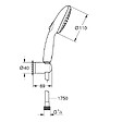 GROHE - Vitalio Start 110 Set de douche avec support mural + Douchette 22 jets, chrome (G27950001) - vignette