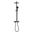 GROHE - Grohe Vitalio Comfort 250 colonne de douche thermostatique + douche de tête + douchette à main 2 jets, noir mat (G266962431) - vignette
