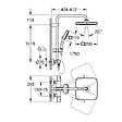 GROHE - Grohe Vitalio Comfort 250 colonne de douche thermostatique + douche de tête + douchette à main 2 jets, noir mat (G266962431) - vignette