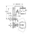 GROHE - Vitalio Comfort 250 Colonne de douche avec mitigeur monocommande + Douche de tête + Douchette 2 jets, chrome (G26985001) - vignette