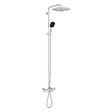 GROHE - Vitalio Comfort 250 Colonne de douche avec mitigeur thermostatique + Douche de tête + Douchette 2 jets, chrome (G26984001) - vignette