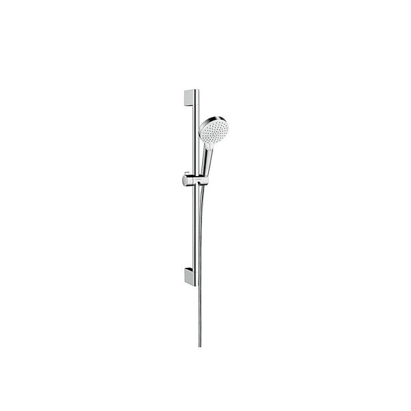 HANSGROHE - Hansgrohe Set bain/douche Mitigeur Logis + Douchette 2 jets + Barre de douche 65cm + Flexible, Chrome (71400000-CROMETTA-SP) - large