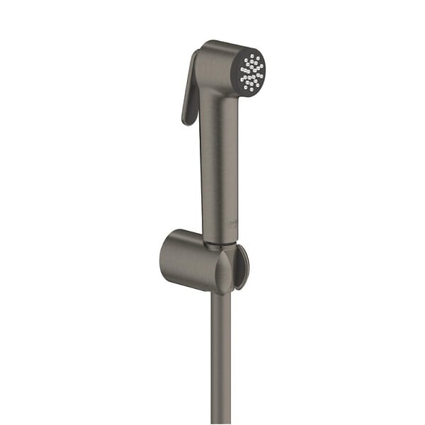 GROHE - Tempesta-F Trigger Spray 30 Ensemble de douche 1 jet avec support mural, hard graphite brossé (27513AL1) - large