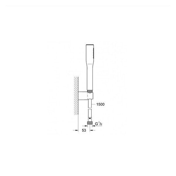 GROHE - Grohe Grohtherm 2000 Set mitigeur thermostatique bain/douche + Douchette 1 jet + Flexible et support mural, Chrome (34174001-Euphoria) - large