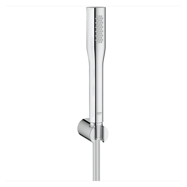 GROHE - Grohe Grohtherm 2000 Set mitigeur thermostatique bain/douche + Douchette 1 jet + Flexible et support mural, Chrome (34174001-Euphoria) - large