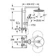 GROHE - Grohe Vitalio Start System 250 Colonne de douche avec mitigeur thermostatique + Douche de tête + Douchette 2 jets, chrome (G26677001) - vignette