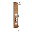 SIKO - Siko Bamboo Shower Colonne de douche hydromassante murale en bambou avec douche de tête et douchette à main (BAMBOOSHOWER) - vignette