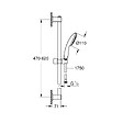 GROHE - Vitalio Start 110 Set de douche avec barre 60 cm + Douchette, chrome (G27942001) - vignette