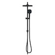 GROHE - Vitalio Comfort 250 Colonne de douche avec inverseur manuel + Douche de tête 2 jets + Douchette 2 jets, noir mat (G266982431) - vignette