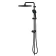 GROHE - Vitalio Comfort 250 Colonne de douche avec inverseur manuel + Douche de tête 2 jets + Douchette 2 jets, noir mat (G266982431) - vignette