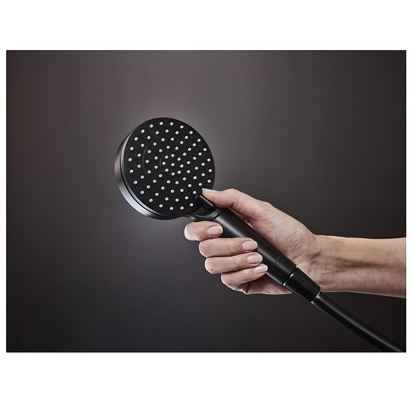 HANSGROHE - Hansgrohe Vernis Shape Colonne de douche 230 1jet EcoSmart 9l/min avec mitigeur thermostatique, Noir mat (26097670-SP) - large