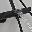 SWISS AQUA TECHNOLOGIES - Swiss Aqua Technologies Ensemble bain/douche 3 jets avec mitigeur thermostatique de baignoire + douche de tête + douchette à main, noir mat (SATSSTVKC) - vignette