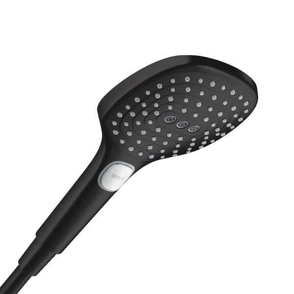 HANSGROHE - Hansgrohe Unica Set barre de douche S Puro 65 cm avec flexible + Douchette à main 3 jets Raindance 120 Select E , noir mat (28632670-SET) - large