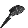 HANSGROHE - Hansgrohe Unica Set barre de douche S Puro 65 cm avec flexible + Douchette à main 3 jets Raindance 120 Select E , noir mat (28632670-SET) - vignette