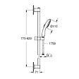 GROHE - Vitalio Start 110 Set de douche avec barre 90 cm + Douchette 3 jets, chrome (G26956001) - vignette