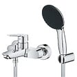 GROHE - Start Set de douche mitigeur monocommande Bain/Douche + Douchette à main 1 jet + Support mural, chrome (G25283002) - vignette