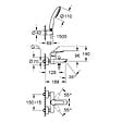 GROHE - Start Set de douche mitigeur monocommande Bain/Douche + Douchette à main 1 jet + Support mural, chrome (G25283002) - vignette