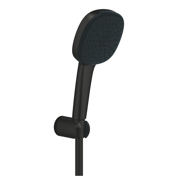 GROHE - Vitalio Comfort 110 Set de douche avec support mural + Douchette 2 jets, noir mat (G263992431) - large