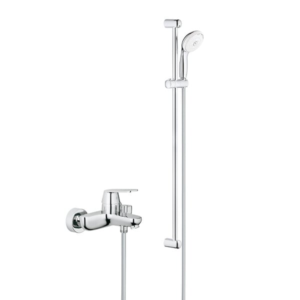 GROHE - Grohe Tempesta 100 ensemble de douche complet 3 jets + mitigeur monocommande 1/2" bain/douche, chrome (32831000-28789002) - large