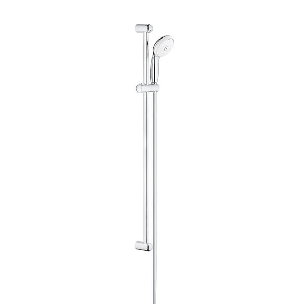 GROHE - Grohe Tempesta 100 ensemble de douche complet 3 jets + mitigeur monocommande 1/2" bain/douche, chrome (32831000-28789002) - large