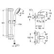 GROHE - Grohe Tempesta 100 ensemble de douche complet 3 jets + mitigeur monocommande 1/2" bain/douche, chrome (32831000-28789002) - vignette