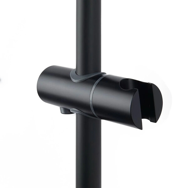 SWISS AQUA TECHNOLOGIES - Swiss Aqua Technologies Aurum colonne de douche avec mitigeur thermostatique + douchette 3 jets + douche de tête, noir mat (SATSSTKEMC) - large
