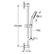 GROHE - Vitalio Comfort 110 Set de douche avec barre + Douchette 2 jets, noir mat (G269302431) - vignette