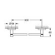 GROHE - Start barre porte-serviettes en métal 85,4 cm avec fixations cachées, noir mat (G411872430) - vignette