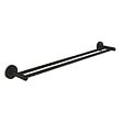 GROHE - Start double barre porte serviettes en métal 65,4 cm et fixations cachées, noir mat (412032430) - vignette