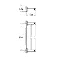 GROHE - Start double barre porte serviettes en métal 65,4 cm et fixations cachées, noir mat (412032430) - vignette