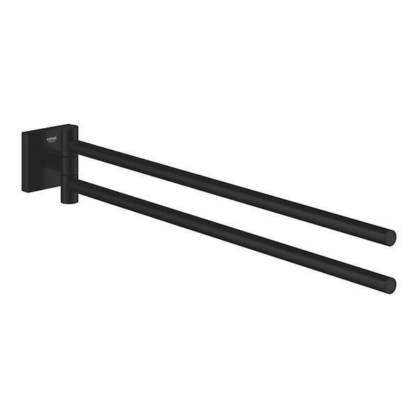 GROHE - Start Cube double porte-serviettes 43,8 cm, noir mat (G409762430) - large