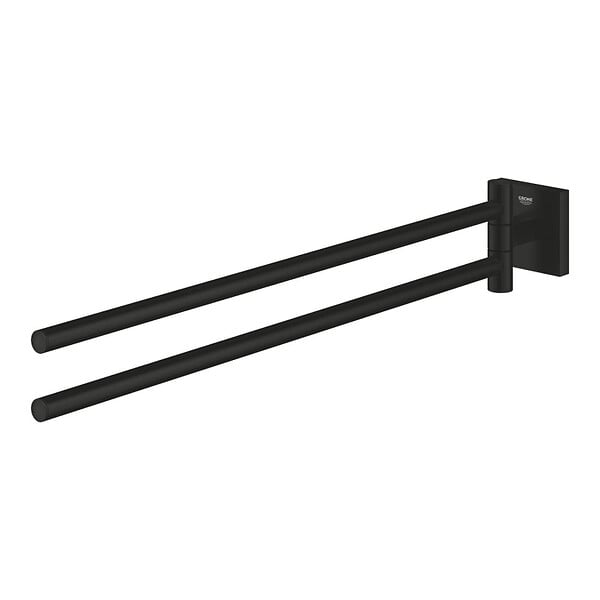 GROHE - Start Cube double porte-serviettes 43,8 cm, noir mat (G409762430) - large