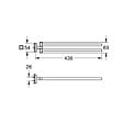 GROHE - Start Cube double porte-serviettes 43,8 cm, noir mat (G409762430) - vignette