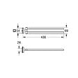 GROHE - Start Cube double porte-serviettes 43,8 cm, chrome (G40976000) - vignette