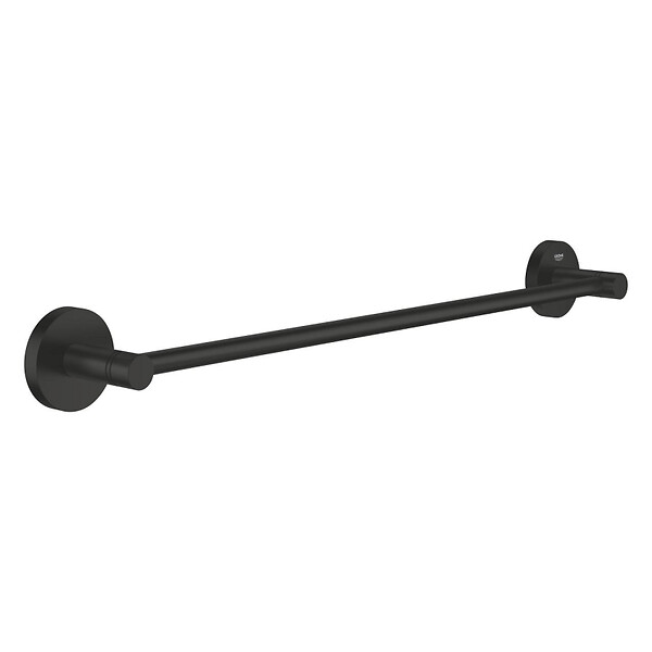 GROHE - Start barre porte-serviettes en métal et fixations cachées, noir mat (G411972430) - large