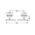 GROHE - Grohe Start Cosmopolitan barre porte-serviettes 52 cm, chrome (G41166000) - vignette