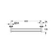 GROHE - Grohe Start Cube double barre porte-serviettes en métal 65,4 cm avec fixations cachées, chrome (G41104000) - vignette