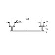 GROHE - Grohe Start Cube barre porte-serviettes 45cm, chrome (G40987000) - vignette