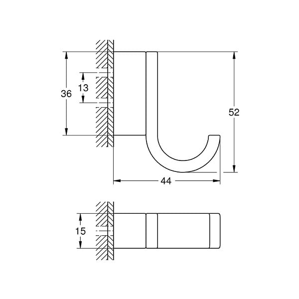 GROHE - Grohe Selection patère murale, cool sunrise (G41039GL0) - large