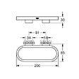 GROHE - Grohe Selection porte-serviettes et cadre support tablette/panier, chrome (G41035000) - vignette