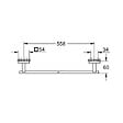 GROHE - Start Cube barre porte-serviettes 60 cm, noir mat (G410892430) - vignette