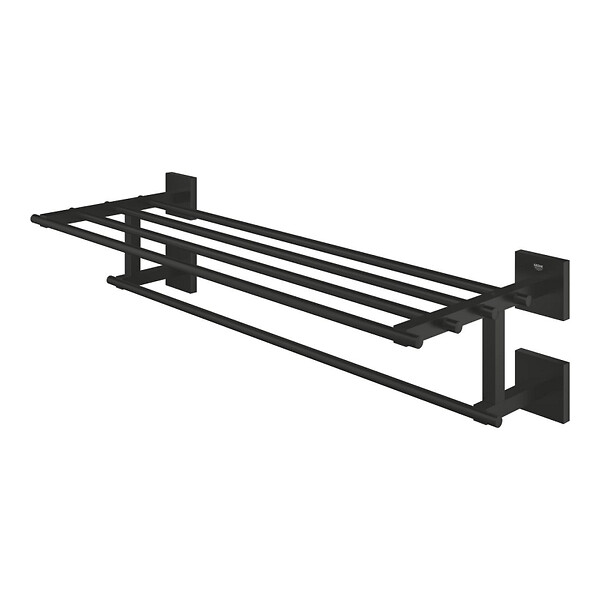 GROHE - Start Cube rack porte-serviettes en métal 60 cm avec fixations cachées, noir mat (G410992430) - large